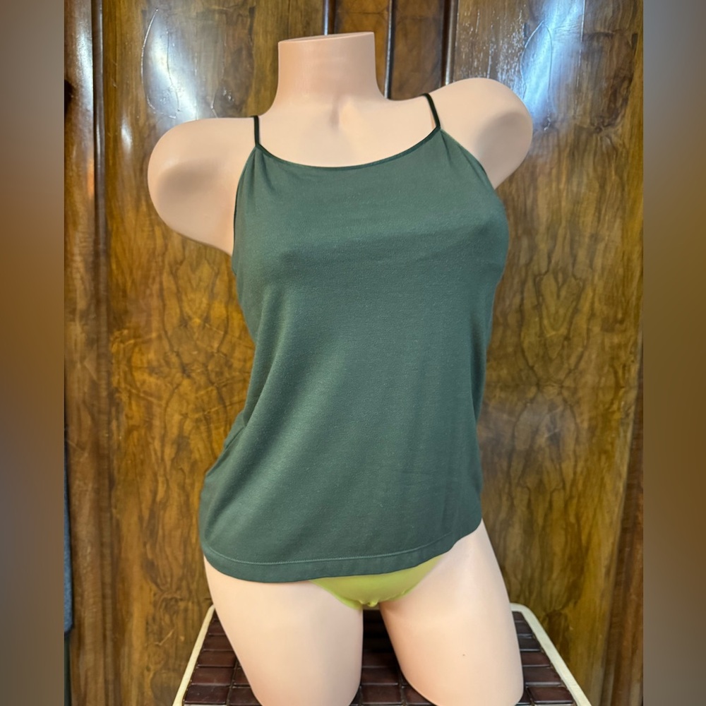 Tommy Bahama Green Shelf Bra Spaghetti Strap Cami Tank Sz M